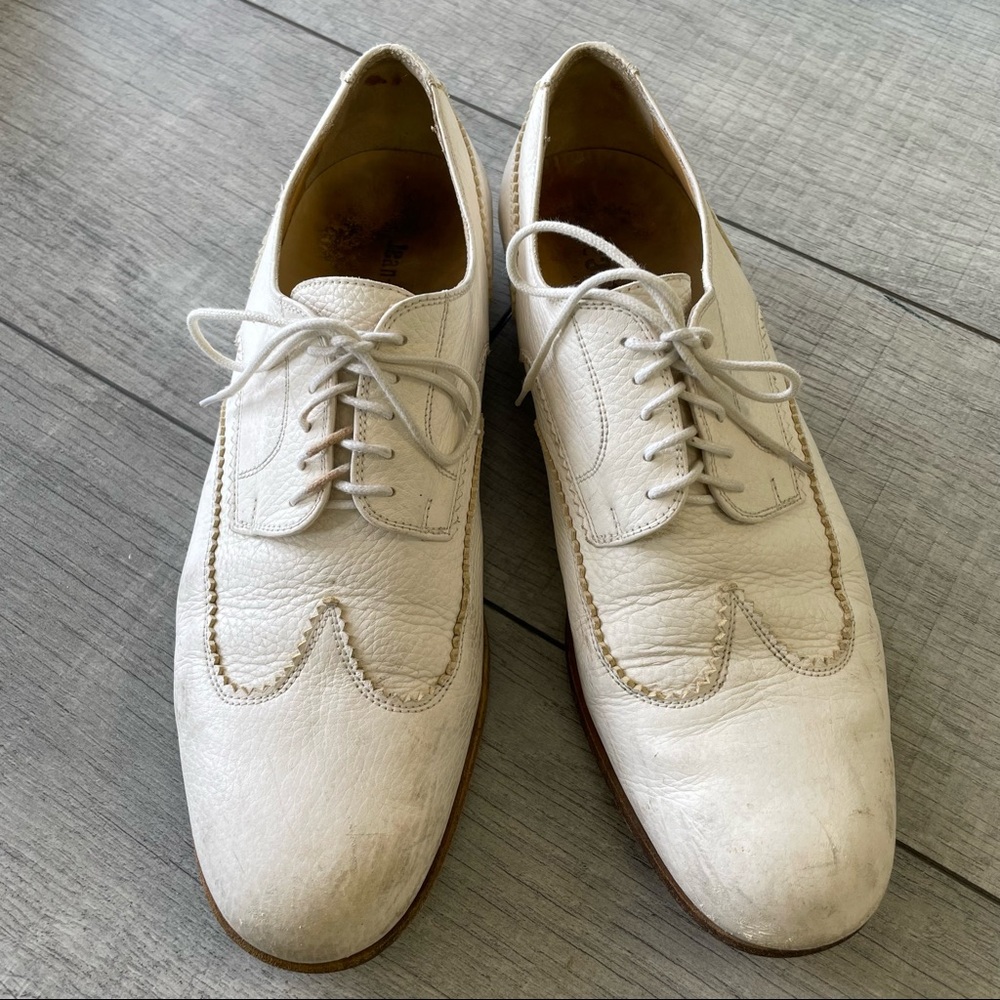 Vintage Jean-Baptiste Rautureau Paris leather derby wingtip w gimp edges…